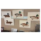 5 SIGNED & NUMBERED DUCK DECOY PRINTS