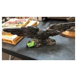 CARVED WOODEN EAGLE