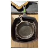 EMERALD CAST IRON SKILLET & NO. 3 CAST IRON SKILET