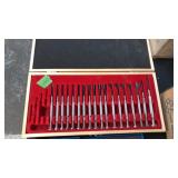 PRECISION TOOL SET IN WOOD CASE