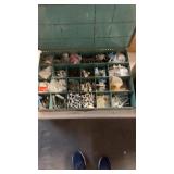 METAL HARDWARE ORGANIZER W/ MOSTLY COAX CONNECTORS
