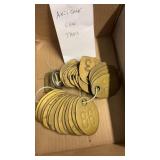 ANTIQUE BRASS MILK COW TAGS