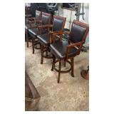 SET OF 4 MATCHING SWIVEL BAR STOOLS EACH 4X$, 30'