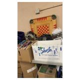 BOOKS, CARROM BOARD, SAW