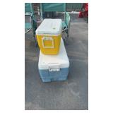 YELLOW & BLUE IGLOO COOLERS