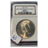 1922 SILVER PEACE DOLLAR MS64 GRADE