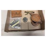 FOLDING KNIVES, BADGE & MISC