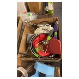 BX W/ BAKING PANS, DISHES, HAND BLENDER & MISC