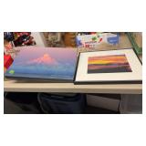 MOUNTAIN PHOTOGRAPH ON CANVAS & FRAMED SUNSET