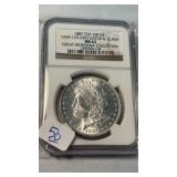 1887 MORGAN SILVER DOLLAR MS63 GRADE