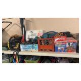 LARGE GROUP W/ CORDLESS TOOLS, RATCHET STRAPS,