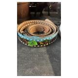 3 TOOLED LEATHER BELTS