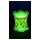 NORTHWOOD CUSTARD GLASS CHRYSANTHEMUM SPOONER