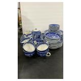 ALERTONS BLUE WILLOW PARTIAL CHINA SET