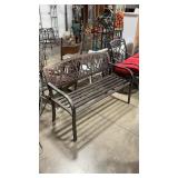 'WELCOME' METAL BENCH