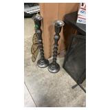 2 - METAL  FLOOR CANDLESTANDS