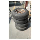 4- MATRIX MULTI-MILE 215/75R15 TIRES W/ RIMS