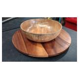 WOOD BOWL & LAZY SUSAN