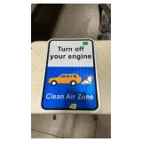 CLEAN AIR ZONE METAL SIGN