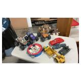 DIE CAST TOY ASSORTMENT & MONSTER TRUCKS