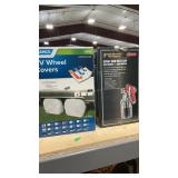 RV WHEEL COVER AND SPRAY GUN W/ CUP