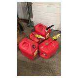4 ASSORTED FUEL CANS