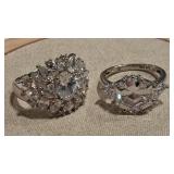 2 - 925 CZ 'BLINGY' RINGS