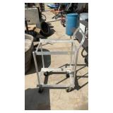 2 TIER METAL ROLLING CART