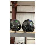 TWO MOTORCYCLE HELMETS SZ M, 2XL