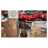 COLEMAN MODEL 275A LANTERN W/ NEW GLASS + WOODEN