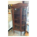 1/2 ROUND GLASS FRONT CURIO