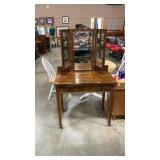 ROSEWOOD VTG VANITY  W/ FOLDING MIRROR