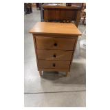 WOOD 3 DRAWER NIGHT STAND