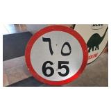 WESTERN ARABIC/ EUROPEAN SPEED LIMIT METAL SIGN