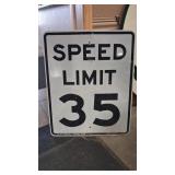 SPEED LIMIT 35 - NV METAL SIGN