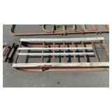 ANTIQUE METAL AND WOOD PULL SLED