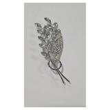 925  VTG VAN DELL STERLING  & CZ BROOCH