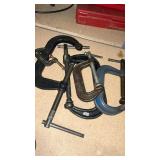 5 VARIOUS SIZED C-CLAMPS