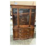 FEDERAL MAHOGANY BOW FRONT CHINA CABINET