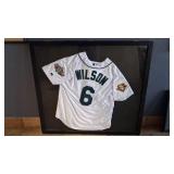 2001 ALL STAR GAME DAN WILSON SIGNED FRAMED JERSEY