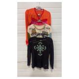 3 - DOUBLE D RANCH LONG SLEEVE SHIRTS SZ S