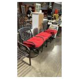 2 - METAL PATIO SWIVEL ROCKERS & OTTOMANS