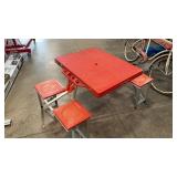 PORTABLE PICNIC TABLE AND 15LB KETTLE BALL
