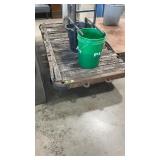 RUSTIC WOOD & METAL INDUSTRIAL CART