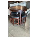 GAME TABLE W/ 4 STOOLS