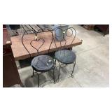 2 - MIS MATCHED ICE CREAM CHAIRS