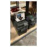 2- 12V BATTERY BOX COVERS AND DRILL PUMP