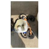 2 KIDS STRYDER BIKES AND HIGH-CHAIR