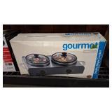 GOURMET DOUBLE SLOW COOKER W/ BOX