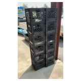 12 PLASTIC MILK CRATES